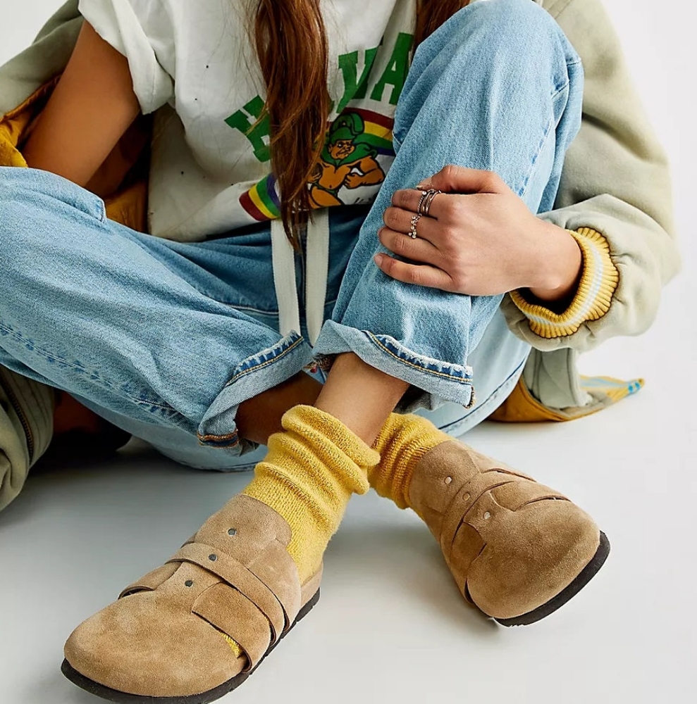 Free People Summer Season Suede Mules